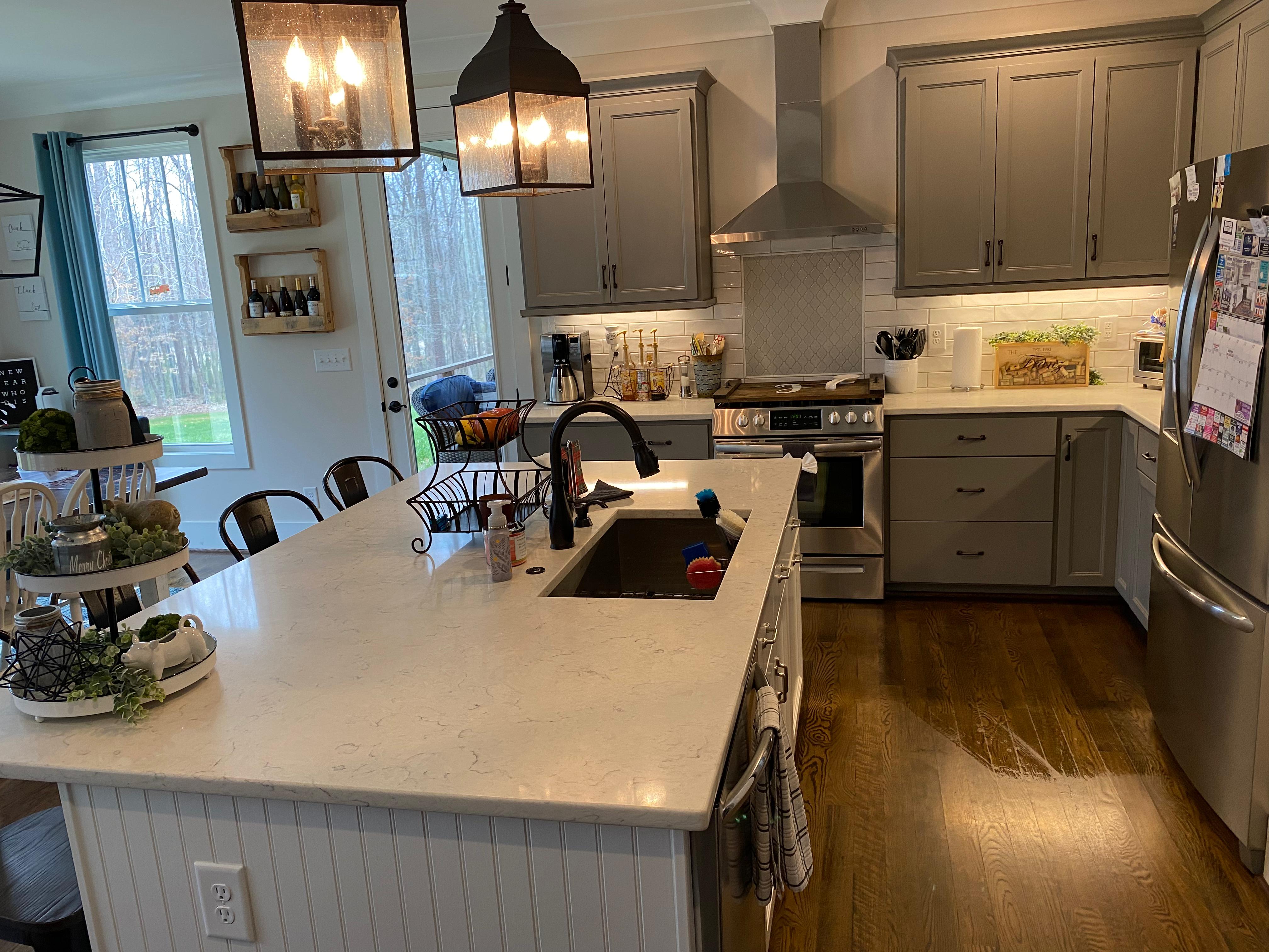Freshly vacuumed and staged living space